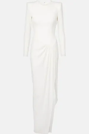 ALEX PERRY Asymmetric draped crÃªpe gown