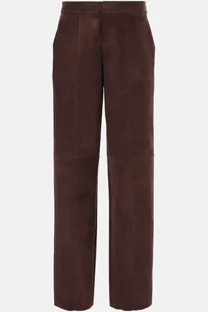 Stouls Massimo suede wide-leg pants