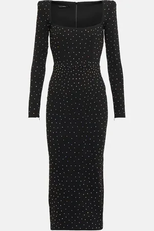 ALEX PERRY Tiernan embellished crÃªpe midi dress