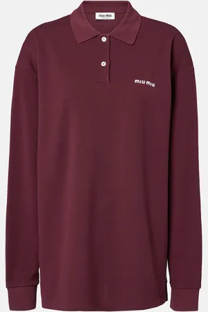 Miu Miu Logo cotton piquÃ© polo shirt