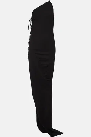 Rick Owens Taco one-shoulder cotton maxi dress