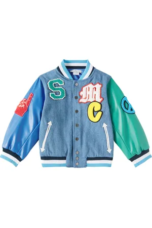 Stella McCartney Embroidered denim bomber jacket