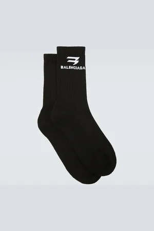 Balenciaga Logo ribbed-knit socks