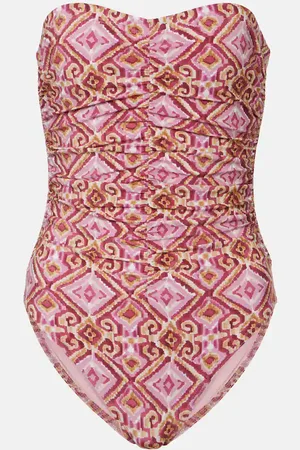 Karla Colletto Ruched strapless swimsuit