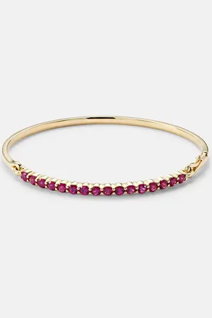 Melissa Kaye Lenox 18kt gold bracelet with sapphires