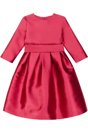 Il gufo Pleated taffeta dress
