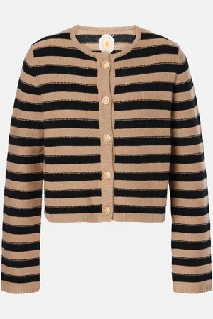 Jardin des Orangers Striped wool and cashmere cardigan