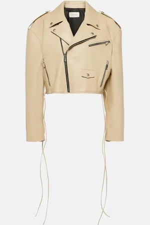 MAGDA BUTRYM Cropped leather biker jacket