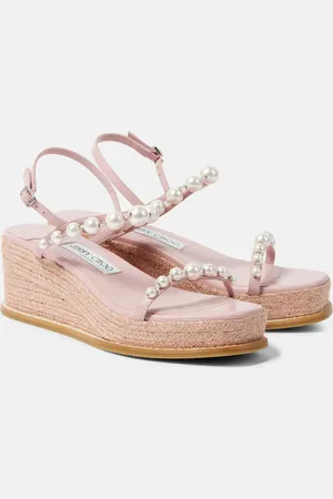 Jimmy Choo Amatuus 60 leather espadrille wedges