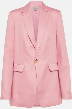 ASCENO Azores single-breasted linen blazer
