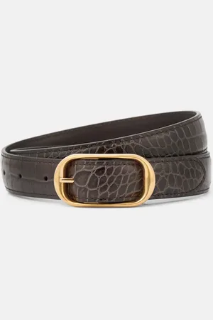 NILI LOTAN Reine croc-effect patent leather belt