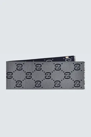 Gucci GG jacquard wool-silk scarf