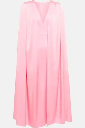 ALEX PERRY CrÃªpe cape midi dress