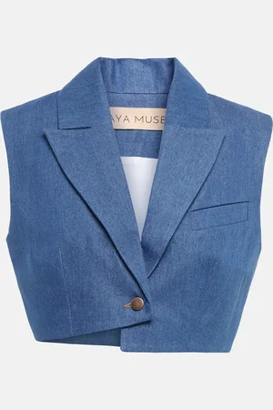AYA MUSE Ule cropped denim vest