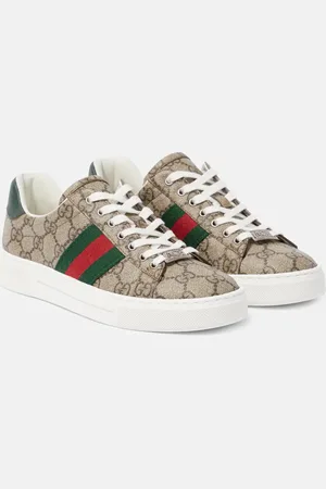 Gucci Ace leather-trimmed GG sneakers
