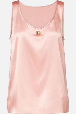 Dolce & Gabbana DG silk-blend satin top