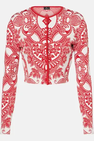 Etro Paisley cropped cardigan