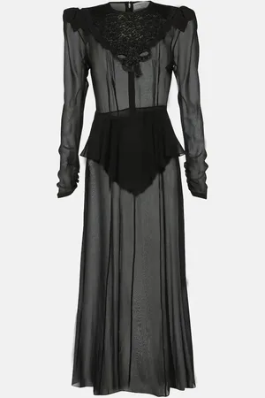 Alessandra Rich Silk georgette midi dress