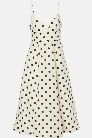 ZIMMERMANN Polka-dot linen midi dress