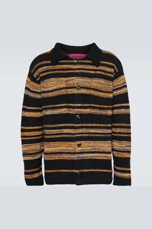 THE ELDER STATESMAN Phantom striped cashmere and cotton shirt