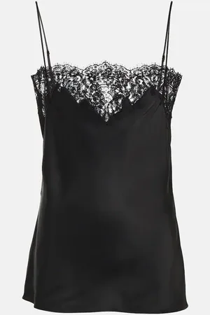 Stella McCartney Satin and lace tank top
