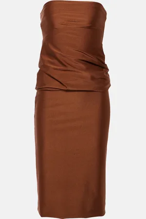 Sportmax Bilma strapless jersey midi dress