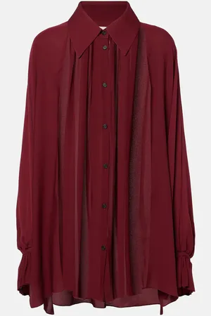 Khaite Ceelo sheer silk blouse