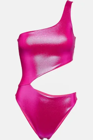 Melissa Odabash Nassau metallic asymmetric swimsuit