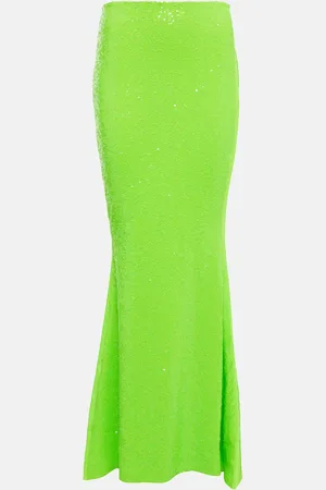 Norma Kamali Embellished high-rise maxi skirt