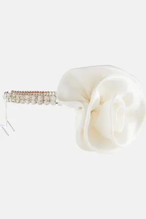MAGDA BUTRYM Floral-appliquÃ© crystal-embellished choker