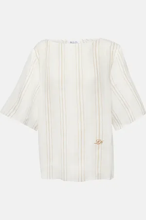Loro Piana Mara striped linen top