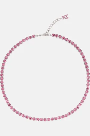 Amina Muaddi Tennis crystal-embellished necklace