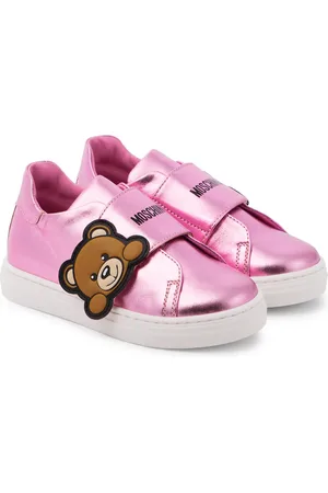 Moschino Logo leather sneakers