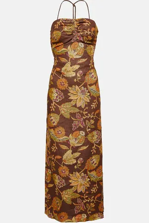 SIR Josefina floral linen midi dress