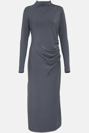 Vince Ruched jersey midi dress
