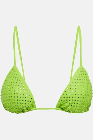 Self-Portrait Embellished bikini top