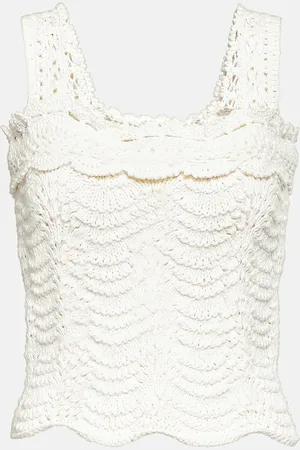 Oscar de la Renta Crochet tank top