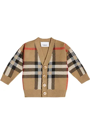 Burberry Baby Burberry Check wool-blend cardigan