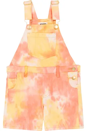 Molo Ansonia tie-dye denim overalls