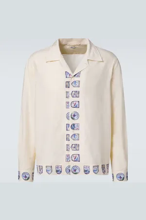 BODE Ski Season printed cotton and silk shirt