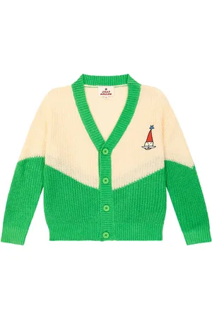Jelly Mallow Embroidered colorblocked cardigan