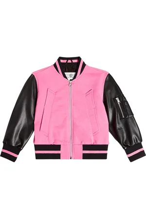 Maison Margiela Cotton and faux leather bomber jacket