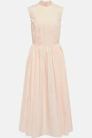 Roksanda Prinesa pleated cotton midi dress