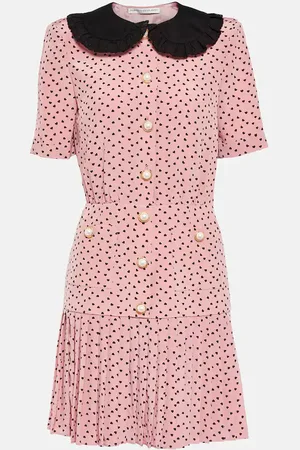 Alessandra Rich Printed silk minidress