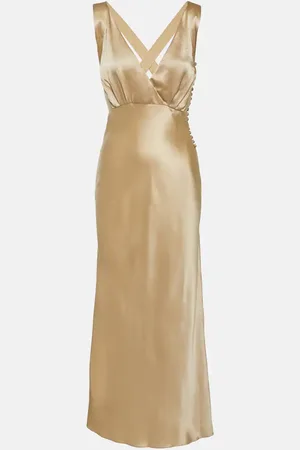 Khaite Milo silk charmeuse midi dress