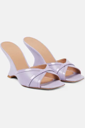MALONE SOULIERS Perla 85 leather wedge mules