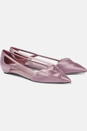 Prada Cutout satin ballet flats