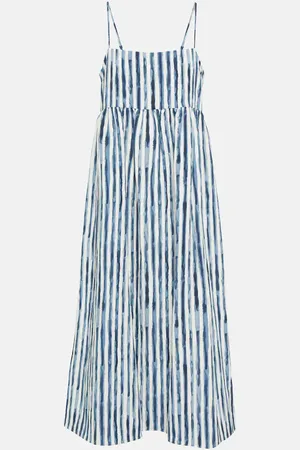 Vince Striped midi dress