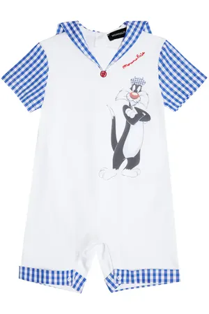 MONNALISA Baby Sylvester cotton playsuit