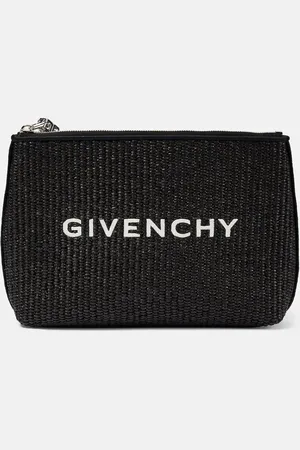 Givenchy Logo raffia clutch